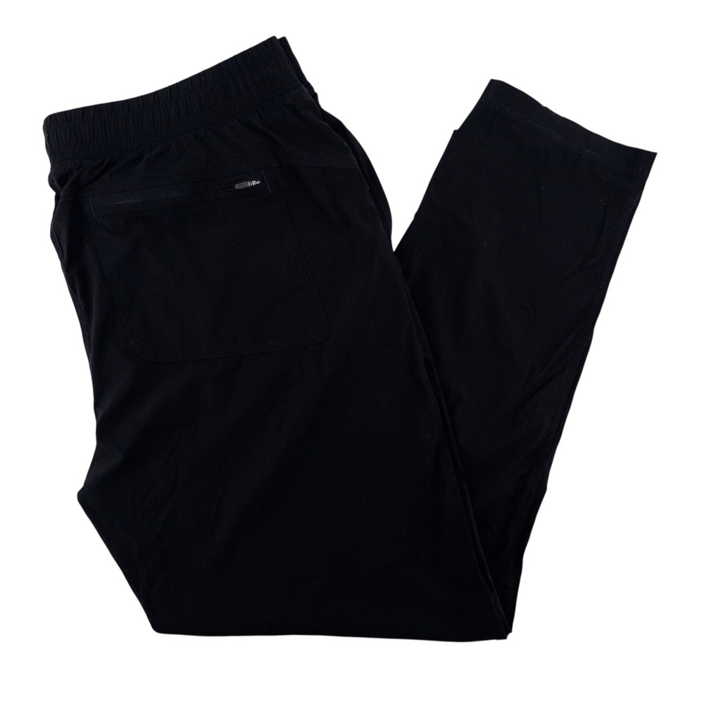 Rhone Mens XXL Torrent Pants Black Stretch Athletic Drawstring Nylon Blend